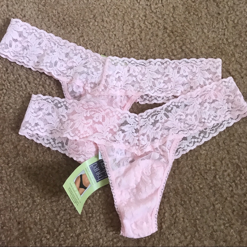 Two pairs of low-rise Hanky Panky thongs